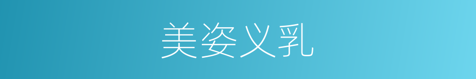 美姿义乳的同义词