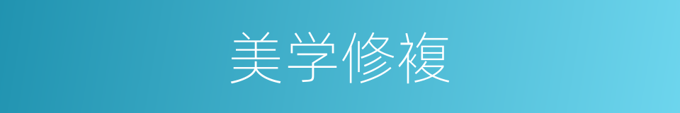 美学修複的同义词
