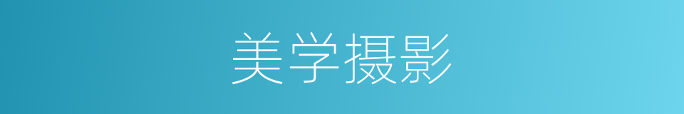 美学摄影的同义词