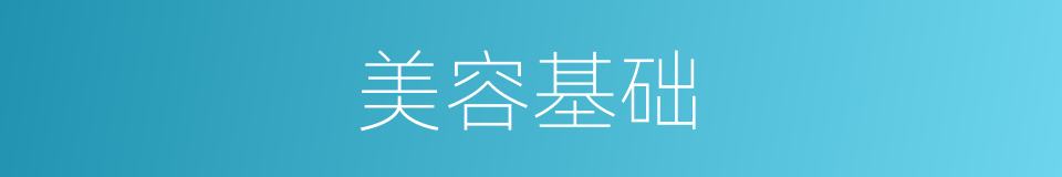 美容基础的同义词