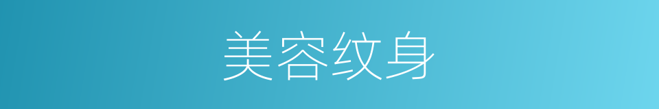 美容纹身的同义词