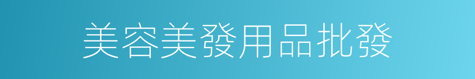 美容美發用品批發的同義詞