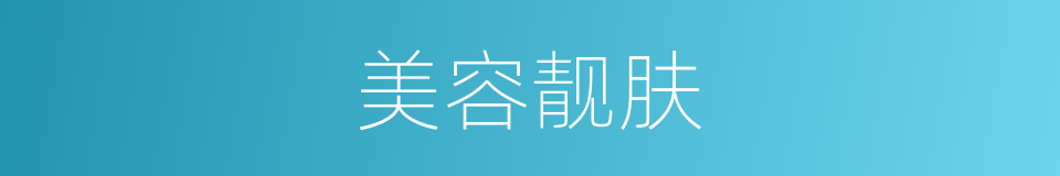 美容靓肤的同义词