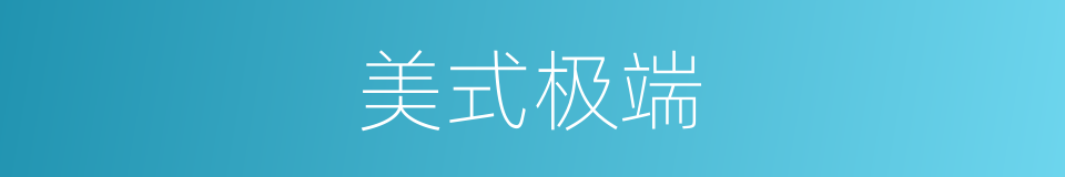 美式极端的同义词