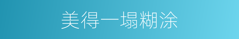 美得一塌糊涂的同義詞