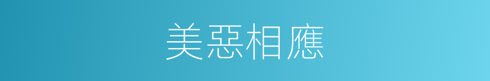 美惡相應的同義詞