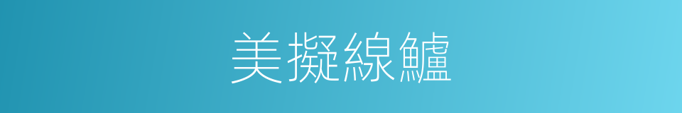 美擬線鱸的同義詞