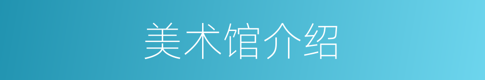 美术馆介绍的同义词