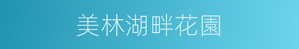 美林湖畔花園的同義詞