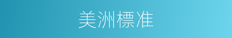 美洲標准的同義詞