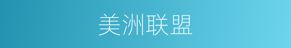 美洲联盟的同义词