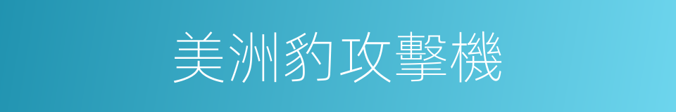 美洲豹攻擊機的同義詞
