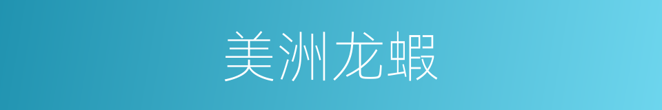 美洲龙蝦的同義詞