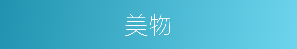 美物的意思