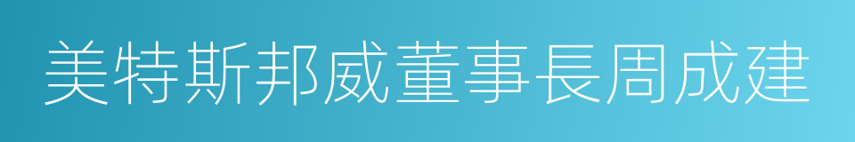 美特斯邦威董事長周成建的同義詞