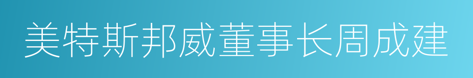 美特斯邦威董事长周成建的同义词