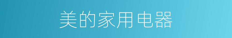 美的家用电器的同义词