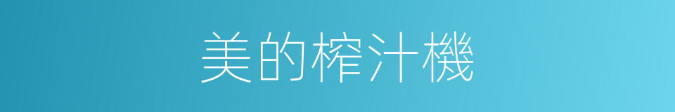 美的榨汁機的同義詞