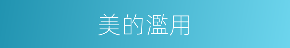 美的濫用的同義詞