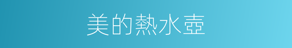 美的熱水壺的同義詞