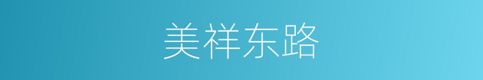 美祥东路的同义词