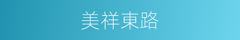 美祥東路的同義詞