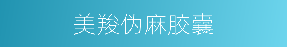 美羧伪麻胶囊的同义词