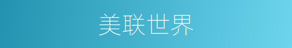 美联世界的同义词