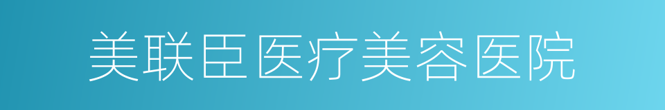 美联臣医疗美容医院的同义词