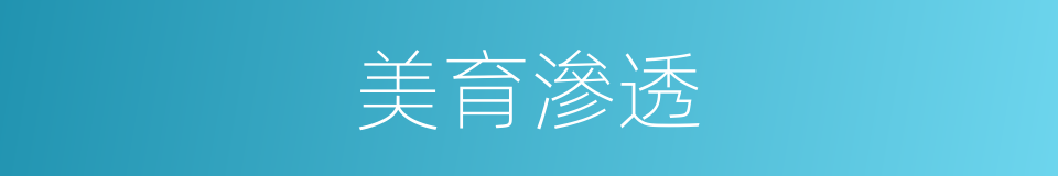 美育滲透的同義詞