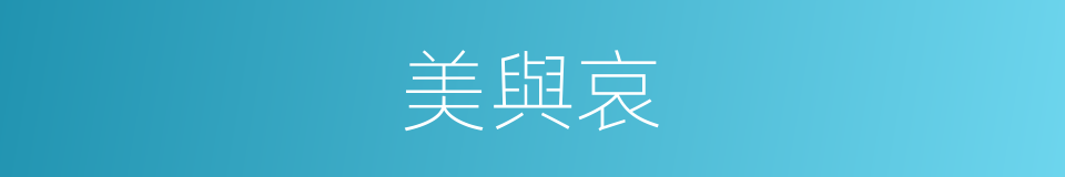 美與哀的同義詞