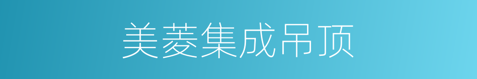 美菱集成吊顶的同义词