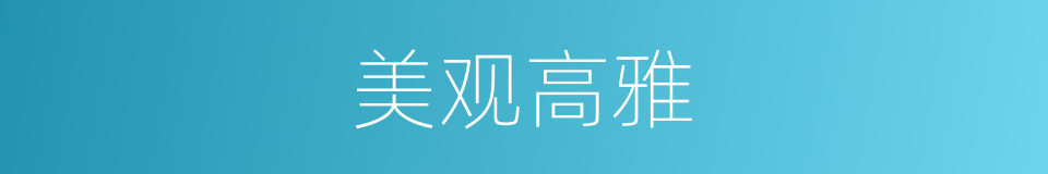 美观高雅的同义词