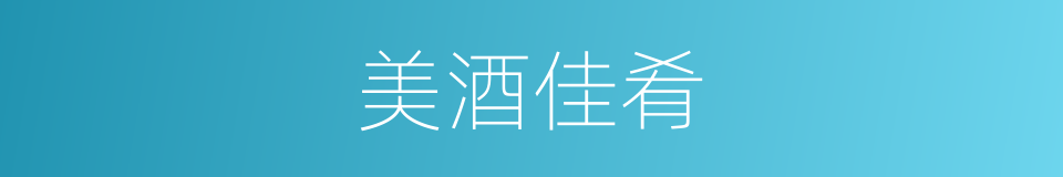 美酒佳肴的意思
