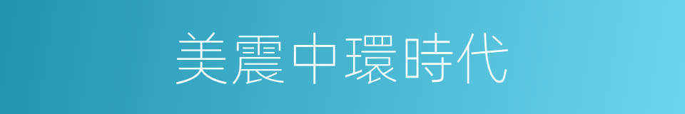 美震中環時代的同義詞