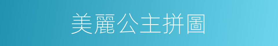 美麗公主拼圖的同義詞