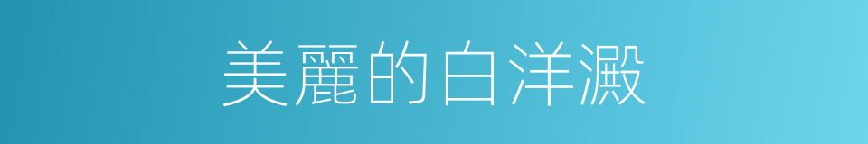 美麗的白洋澱的同義詞
