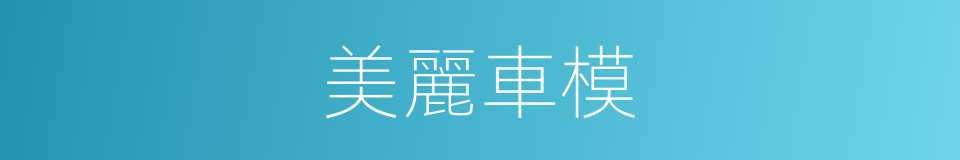 美麗車模的同義詞