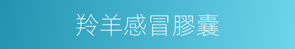 羚羊感冒膠囊的同義詞