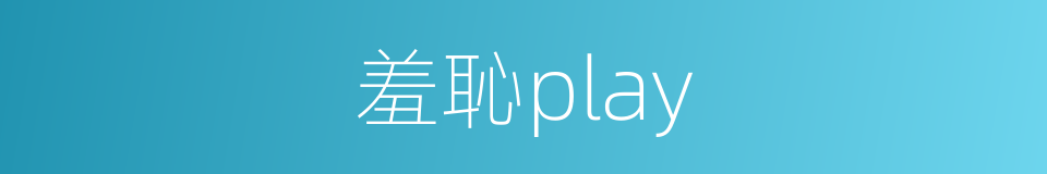 羞恥play的同義詞