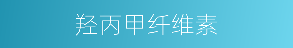 羟丙甲纤维素的同义词