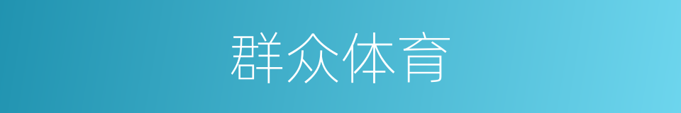 群众体育的同义词