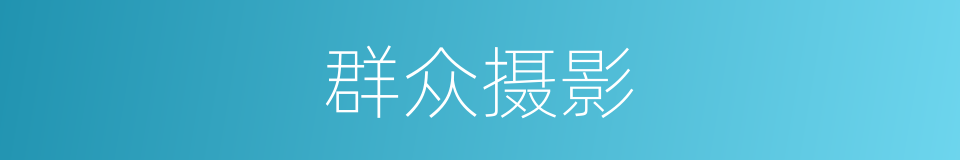 群众摄影的同义词