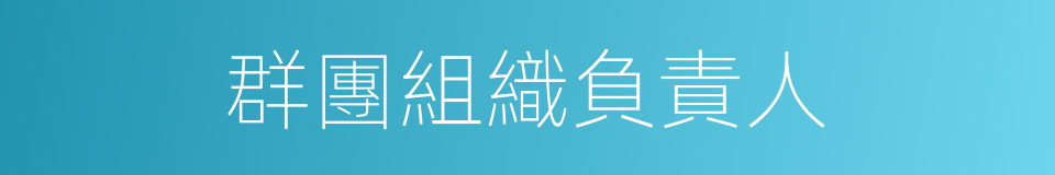群團組織負責人的同義詞