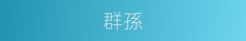 群孫的同義詞