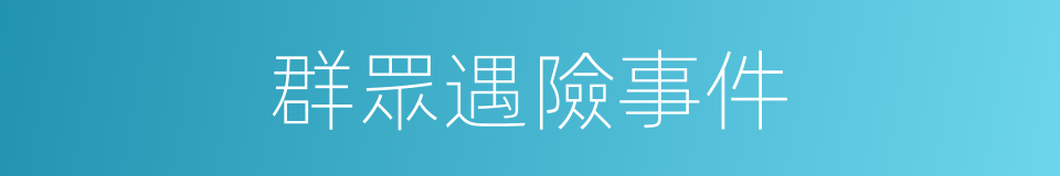 群眾遇險事件的同義詞