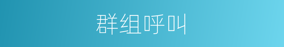 群组呼叫的同义词