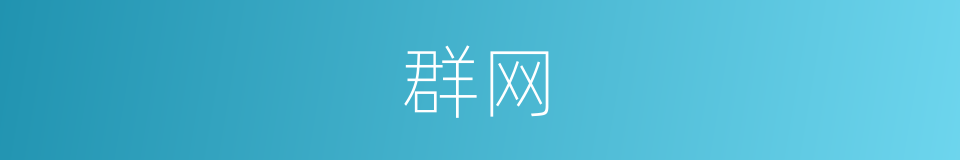 群网的同义词