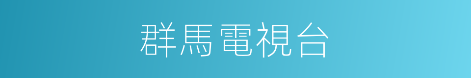 群馬電視台的同義詞