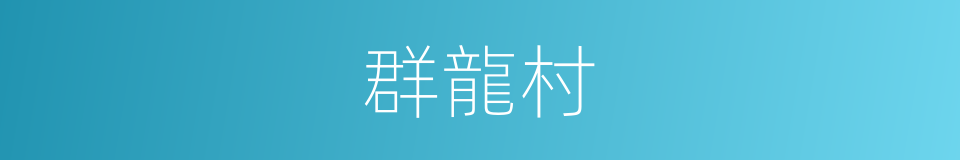 群龍村的同義詞